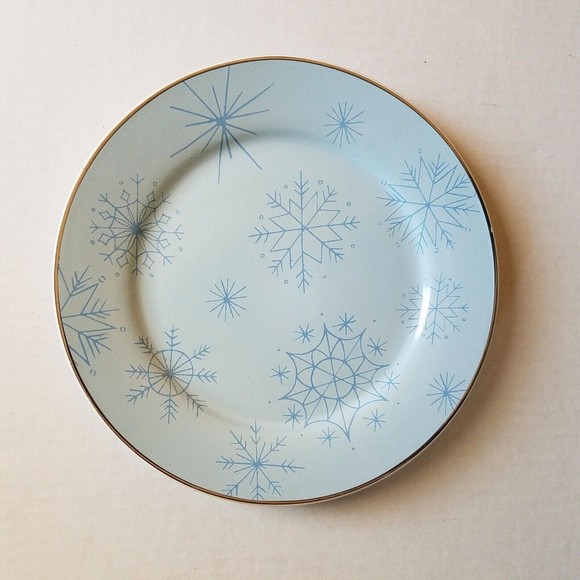 Boxed Set of 4 Rosanna CIB 8” Salad Dessert Plates Winter Wonderland Snowflakes - Picture 5 of 8